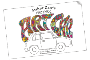 A coloring book of arthur zarr 's amazing art car.
