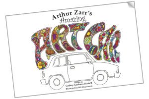 A coloring book of arthur zarr 's amazing art car.